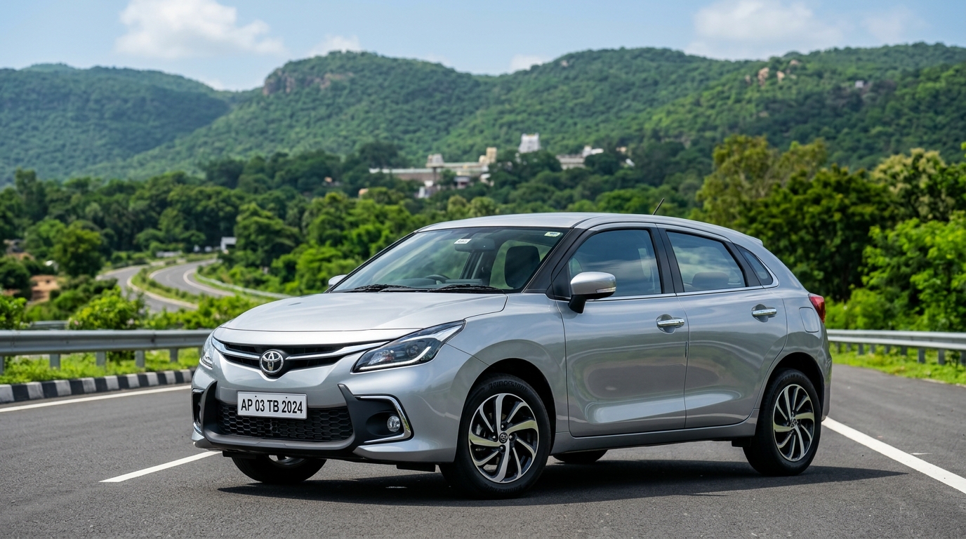 Toyota Glanza rental in Tirupati